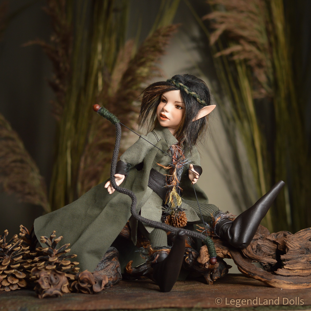 Elf figura: Luana - erdész elf lány | LegendLand Dolls