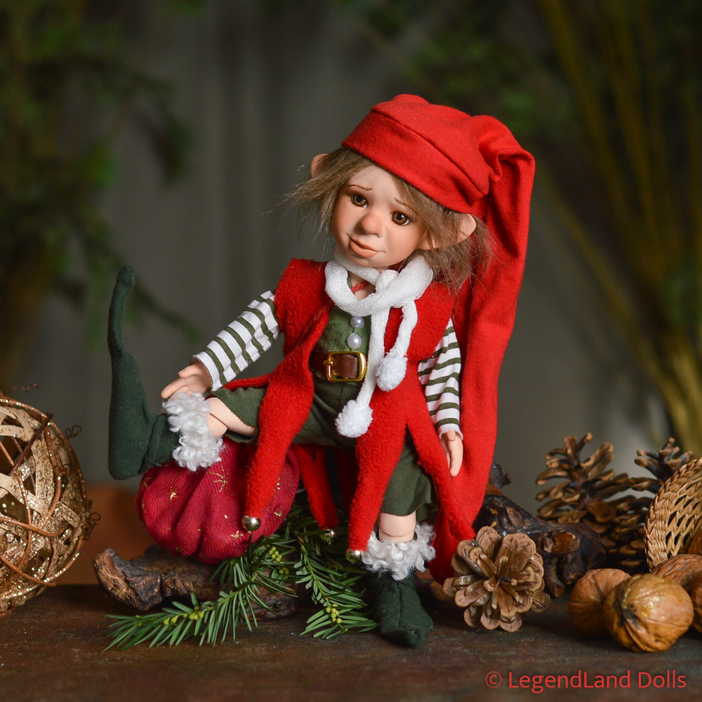 Manó figura: Benedek - karácsonyi kis manó | LegendLand Dolls