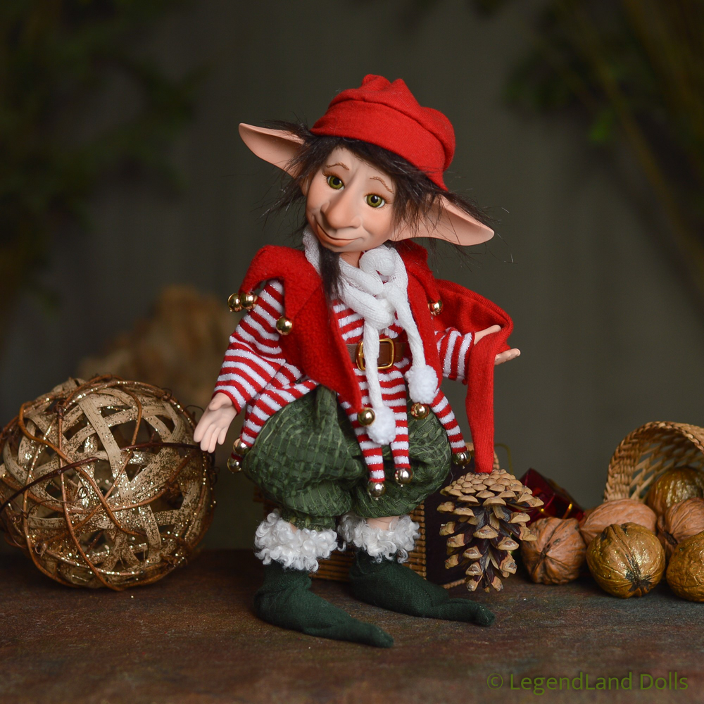Kobold figura: Bohumil - kis karácsonyi mókamester | LegendLand Dolls